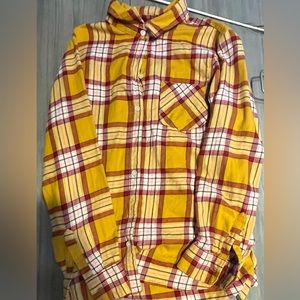Old navy orange and red flannel